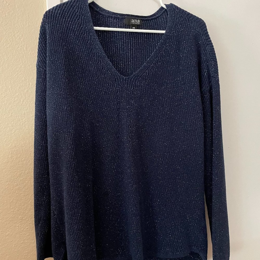 Blue a.n.a sweater with sparkles